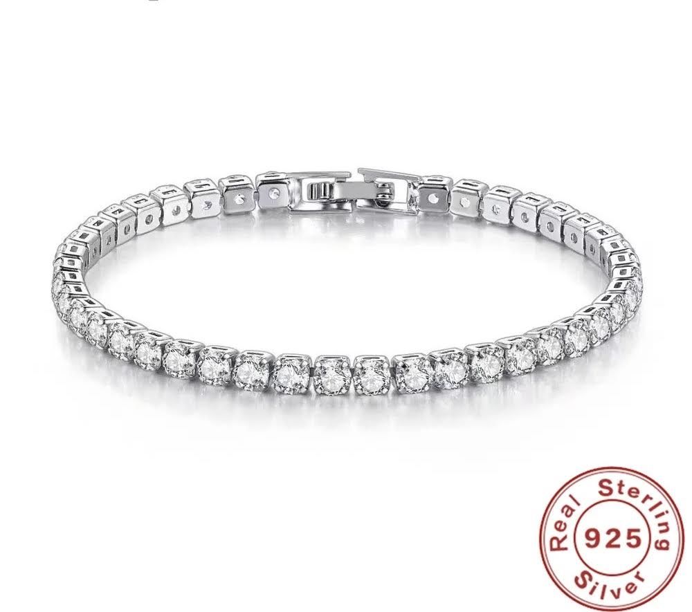 925 Sterling Silver Tennis Bracelet