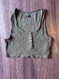 Gray crop top
