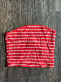 Red striped tube top