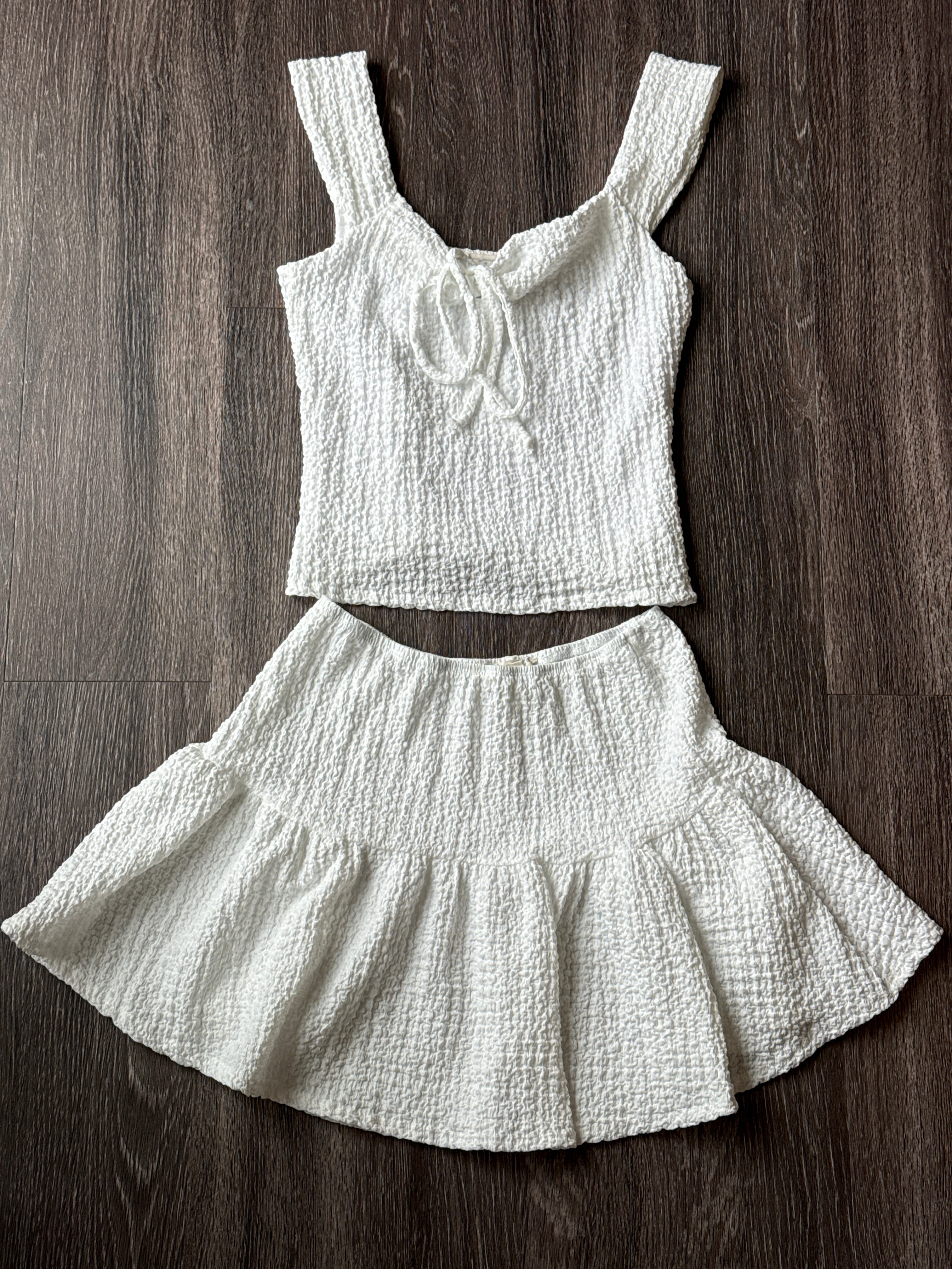 White skirt set