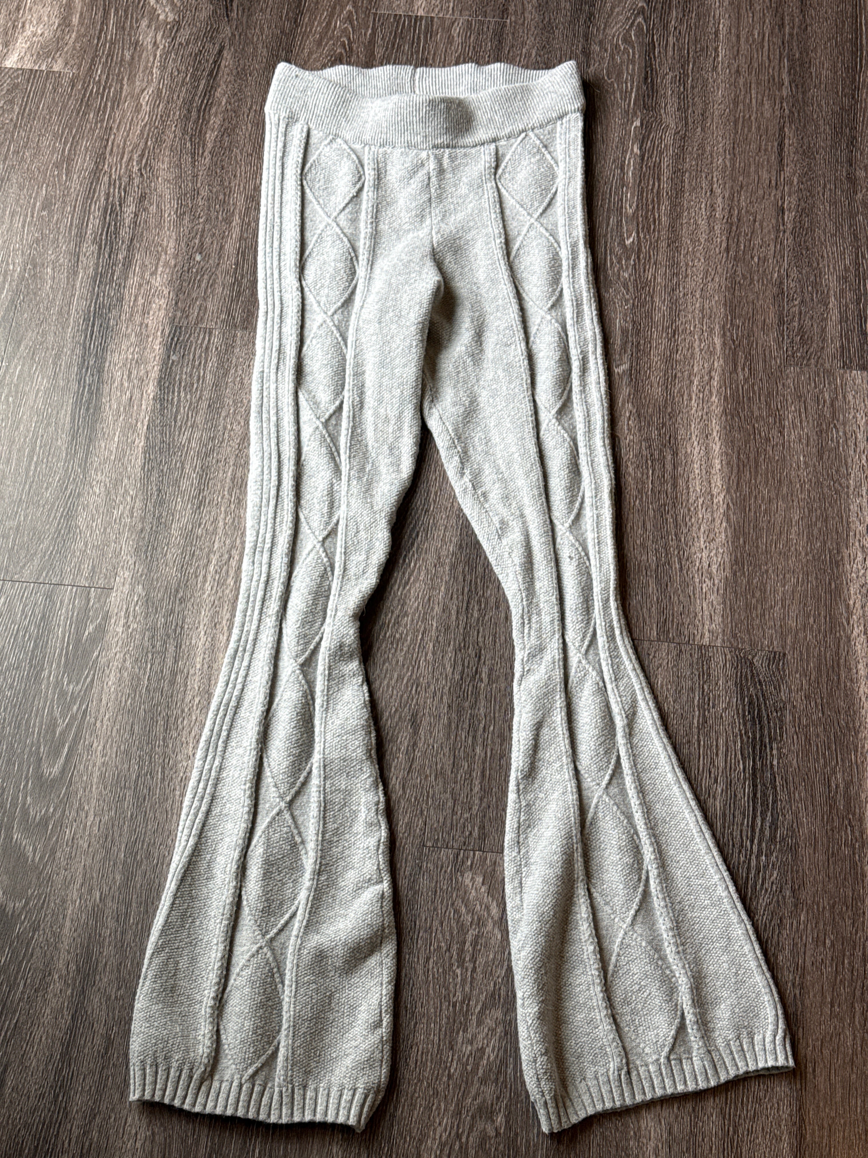 Gray knit pants