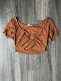 Orange crop top