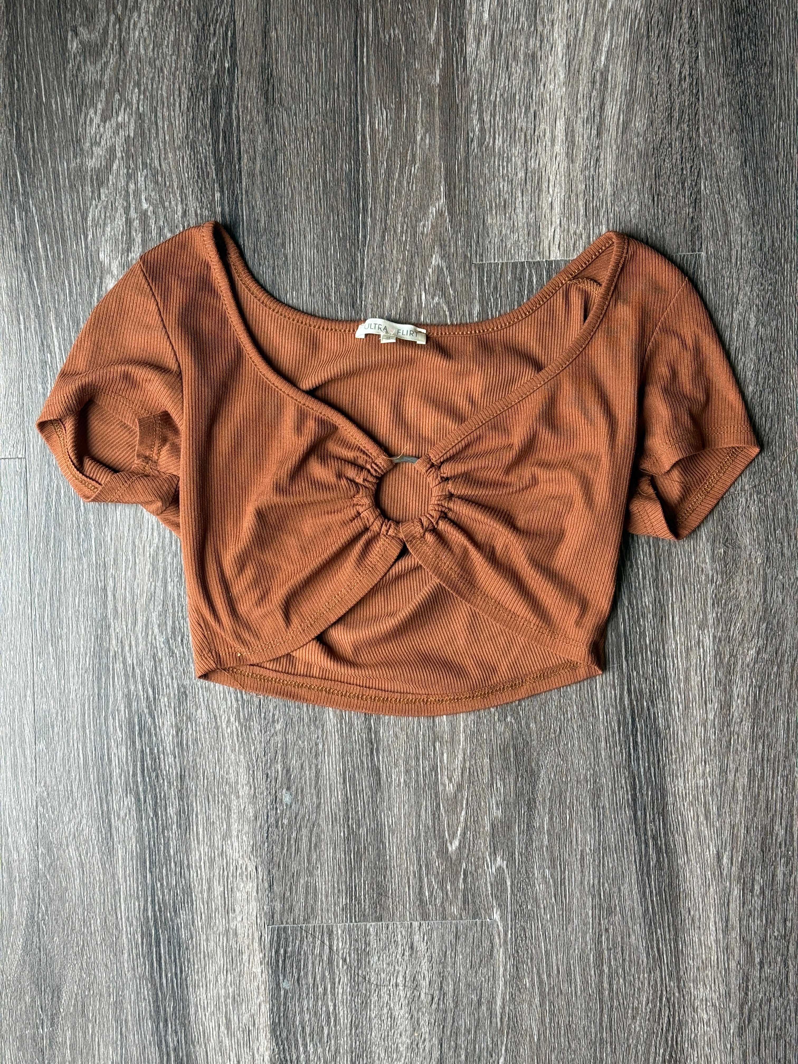 Orange crop top
