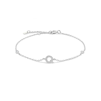 925 Sterling Silver Initial Bracelet (26 Letters)