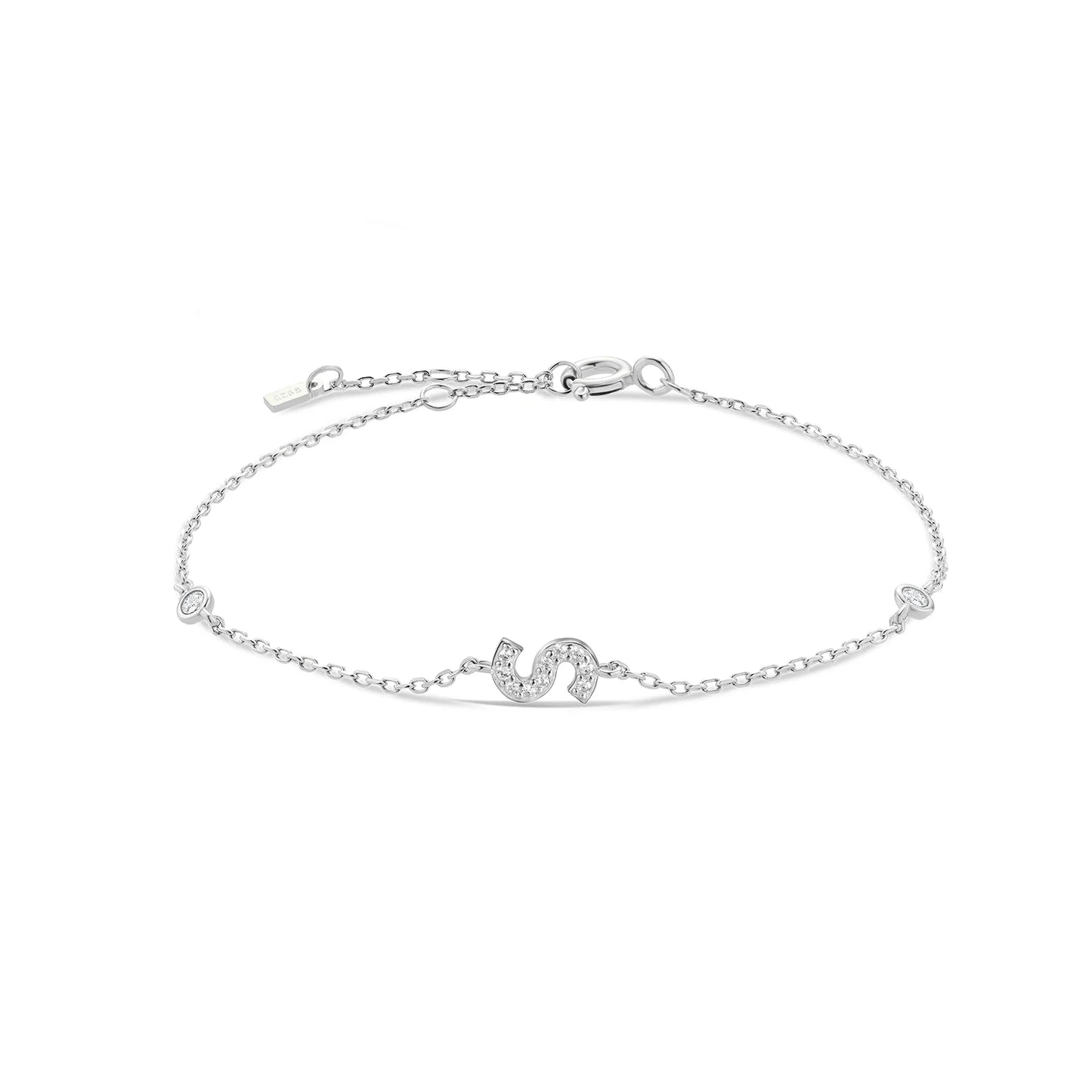 925 Sterling Silver Initial Bracelet (26 Letters)