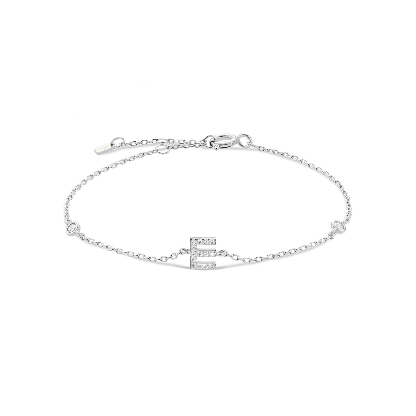 925 Sterling Silver Initial Bracelet (26 Letters)