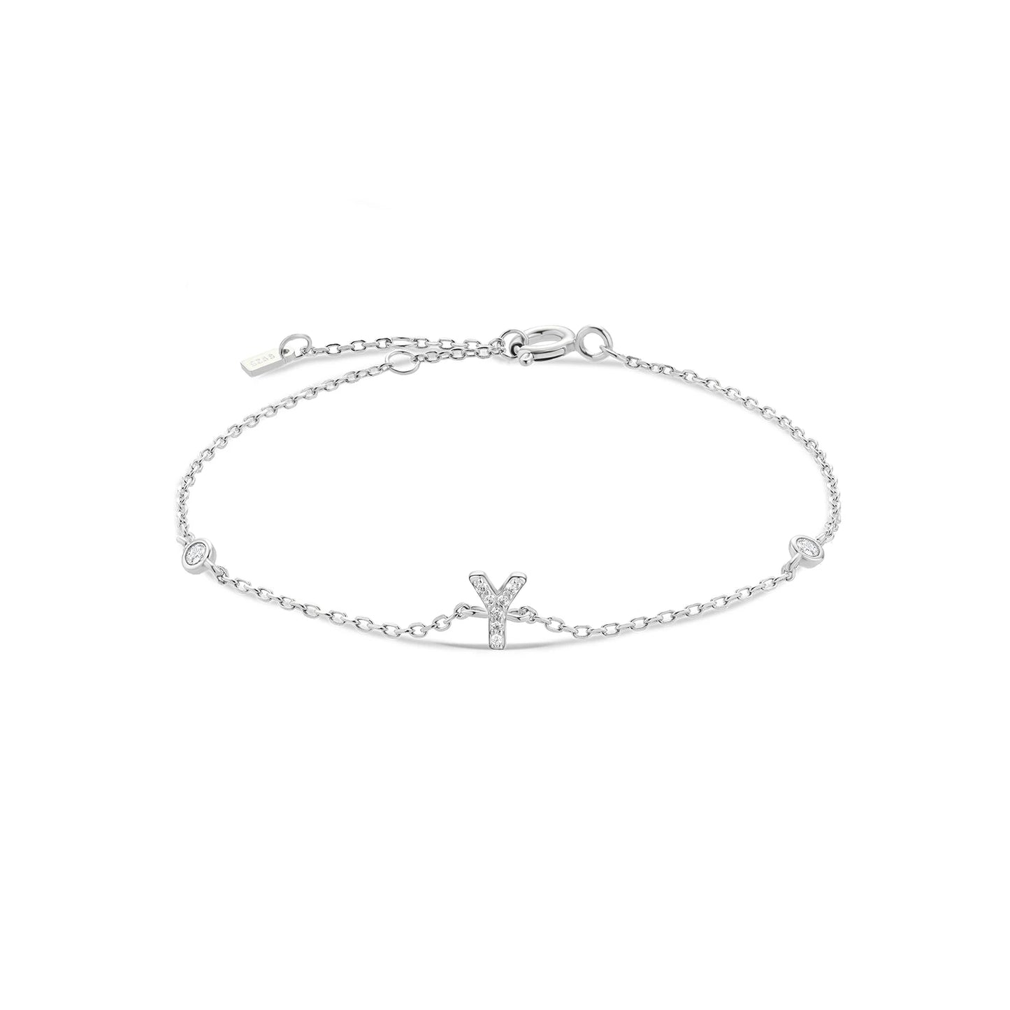 925 Sterling Silver Initial Bracelet (26 Letters)