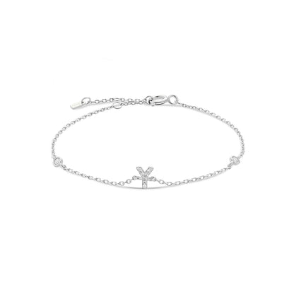 925 Sterling Silver Initial Bracelet (26 Letters)